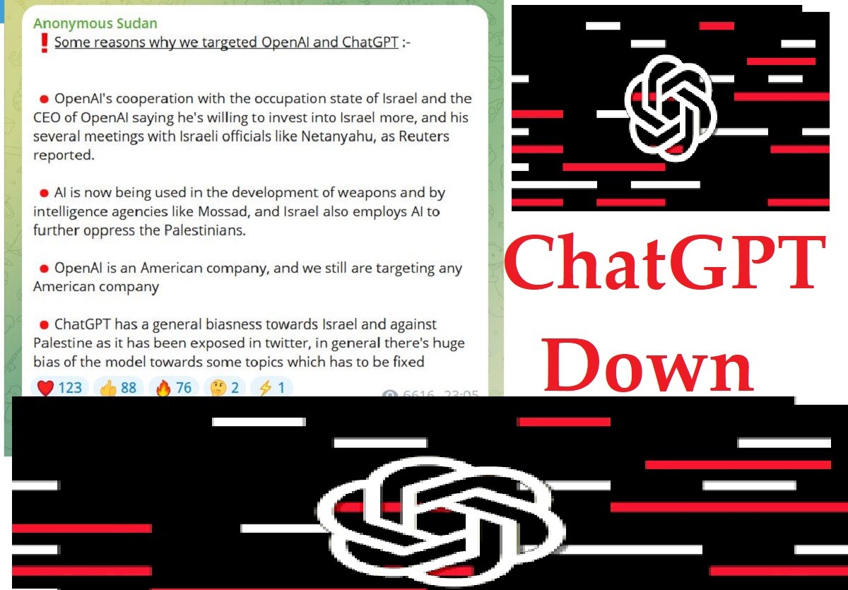 Why ChatGPT is down ?  Anonymous Sudan Hackers Claim Responsibility